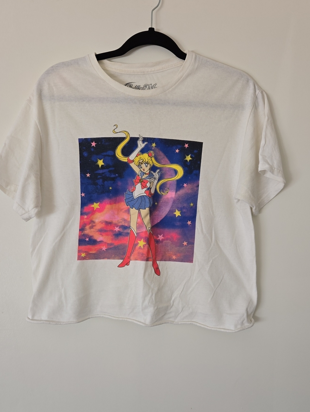 Sailor Moon Graphic Crop Tee - White